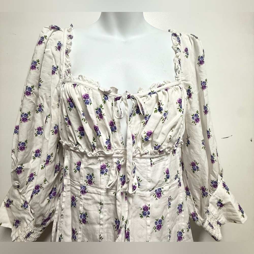 For Love & Lemons Viola Mini Dress White - Picture 4 of 13